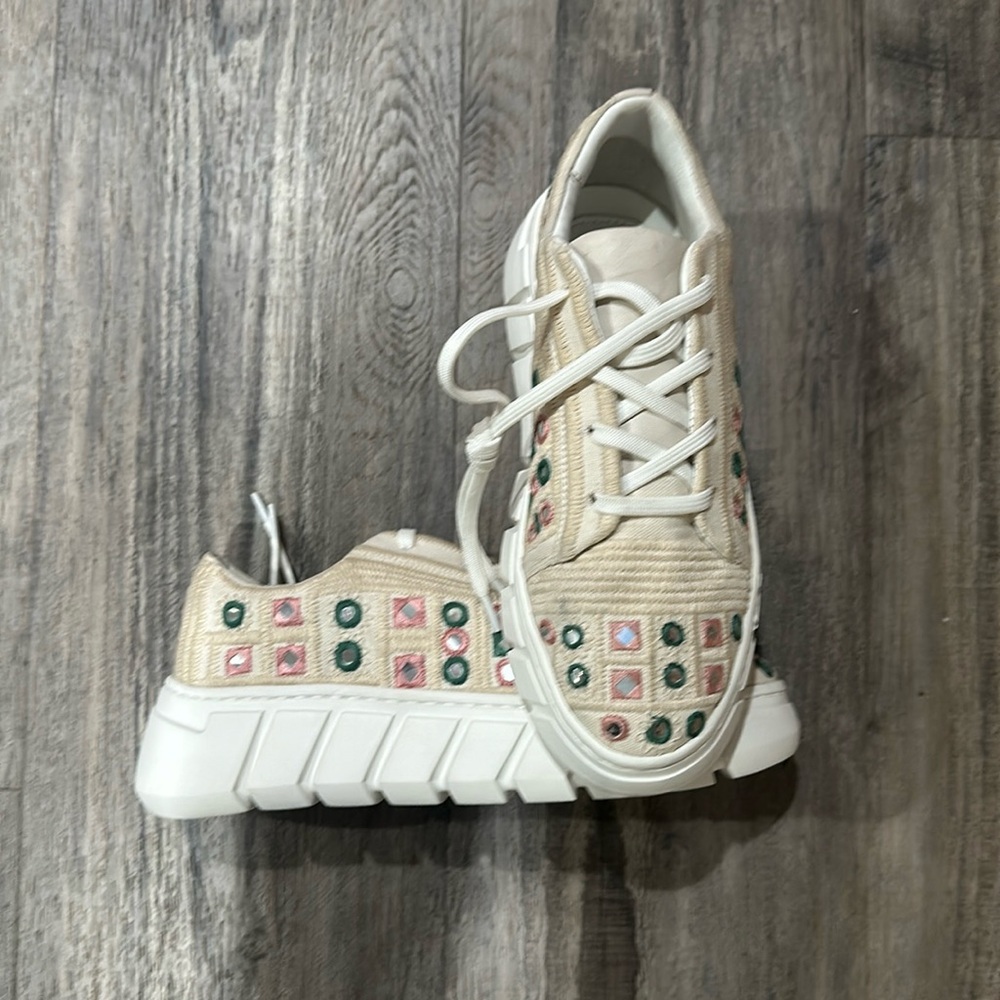 Free People Catch Me If You Can Crochet Platform Sneaker